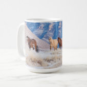 Cowboy Horse Drive auf der Hideout Ranch Kaffeetasse (Vorderseite Links)