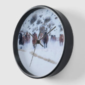 Cowboy Horse Drive | Hideout Ranch Muschel, Wyomin Uhr (Winkel)