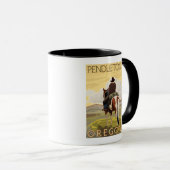 Cowboy & Horse - Pendleton, Oregon Tasse (VorderseiteRechts)