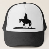 Cowboy Horse Rancher Silhouette Truckerkappe (Vorderseite)