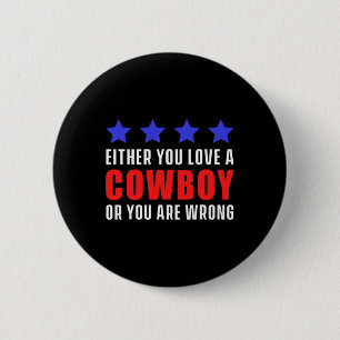 Cowboy Horse Show Horseck Riding Rider 5 Button