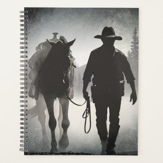 Cowboy Horse-Silhouette Planer (Vorderseite)