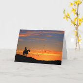 Cowboy Horse Sympathy Card Karte (Gelbe Blume)