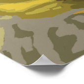 Cowboy & Horse - Wyoming Poster (Ecke)