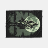 Cowboy Horseck Riding Saloon Gunfight Sheriff Fleecedecke (Vorderseite (Horizontal))
