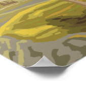 Cowboy & HorseMontanaVintage Reiseplakat Poster (Ecke)