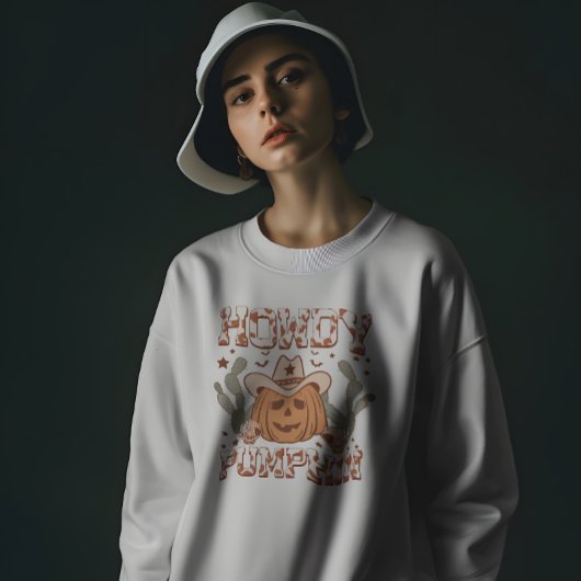 Cowboy "Howdy Pumpkin" Niedlicher Halloween-Wester T-Shirt