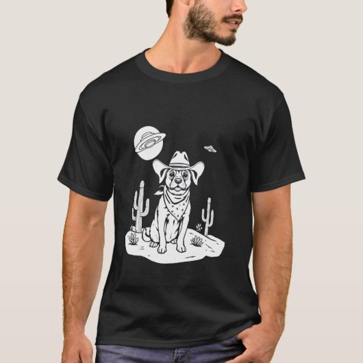 Cowboy-Hund T-Shirt (Vorderseite)