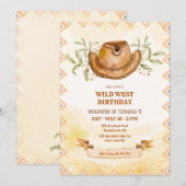 Cowboy Hut Einladung (Vorne/Hinten)