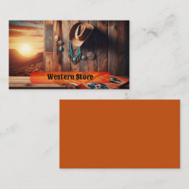 Cowboy-Hut mit Südwestblanket und Schmuck Visitenkarte
