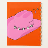 Cowboy Hut Orange und Rosa Planer (Rückseite)