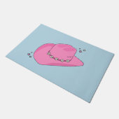 Cowboy Hut, pink und blau Fußmatte (Schrägansicht)