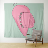 Cowboy Hut, pink und grün Wandteppich (Beispiel (Horizontal))