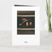 Cowboy-Hut, Stiefel und Seil-Western-Maskuline Karte (Rückseite)