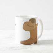 Cowboy-Hut und Boot Kaffeetasse (VorderseiteRechts)