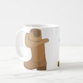 Cowboy-Hut und Boot Kaffeetasse (Vorderseite Links)