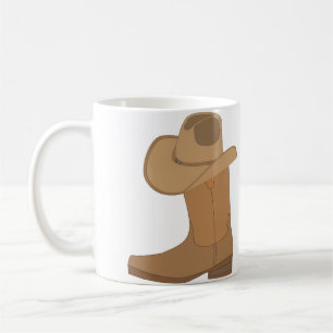 Cowboy-Hut und Boot Kaffeetasse