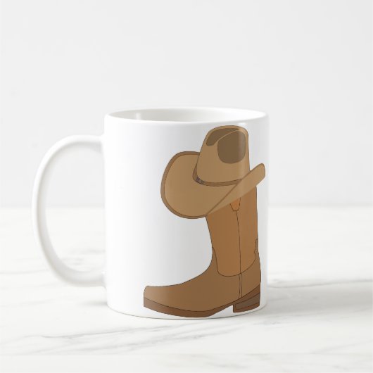 Cowboy-Hut und Boot Kaffeetasse (Links)