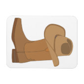 Cowboy-Hut und Boot Magnet (Horizontal)