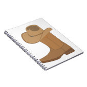 Cowboy-Hut und Boot Notizblock (Rechte Seite)