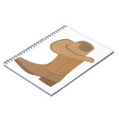 Cowboy-Hut und Boot Notizblock (Linke Seite)