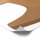 Cowboy-Hut und Boot Poster (Ecke)