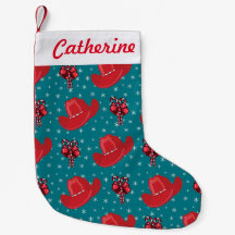 Cowboy Hut und Candy Canes mit Snowflakes Holiday