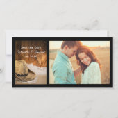 Cowboy-Hut und Holzhacken-Hochzeit retten das Datu Save The Date (Vorderseite)