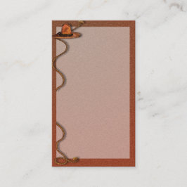 Cowboy-Hut und -Seil - individuell anpassbare Visi Visitenkarte