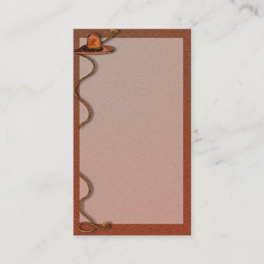 Cowboy-Hut und -Seil - individuell anpassbare Visi Visitenkarte (Vorderseite)