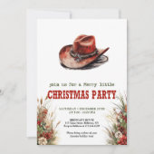 Cowboy Hut Weihnachtsfeier Digitale Einladung (Vorderseite)