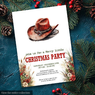 Cowboy Hut Weihnachtsfeier Digitale Einladung