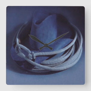 Cowboy-Hutuhr Quadratische Wanduhr