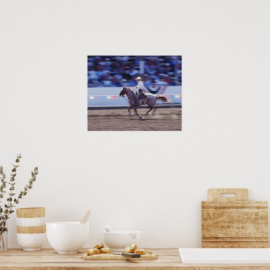 Cowboy im Rodeo Poster (Küche)