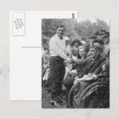 Cowboy im Weißen Haus, 1925 Postkarte (Vorne/Hinten)