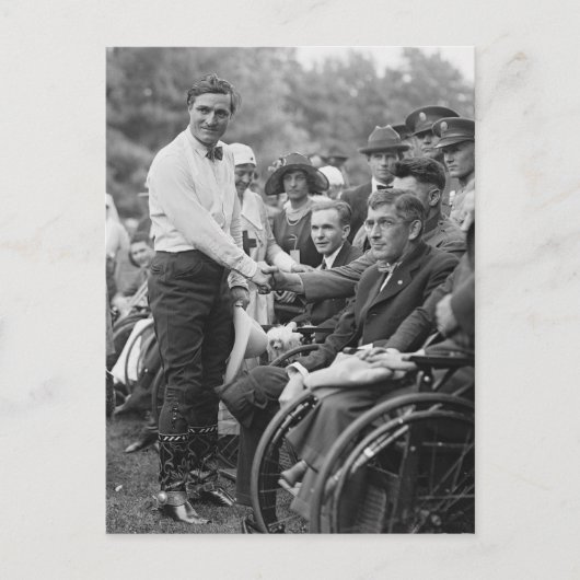 Cowboy im Weißen Haus, 1925 Postkarte (Vorderseite)