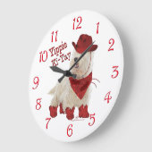 Cowboy in Boots Große Wanduhr (Winkel)