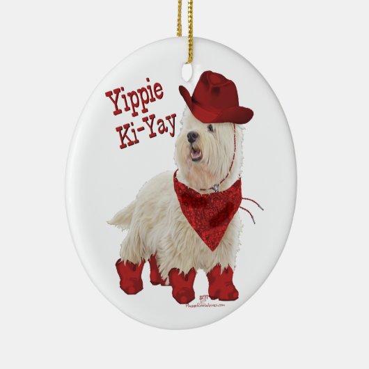 Cowboy in Boots Keramikornament (Rechts)