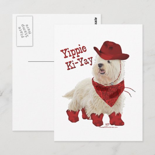 Cowboy in Boots Postkarte (Vorne/Hinten)