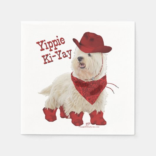 Cowboy in Boots Serviette (Vorderseite)