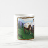 Cowboy in den Bergen Kaffeetasse (Mittel)