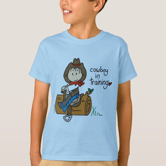 Cowboy in den Trainings-T-Shirts und den T-Shirt (Vorderseite)