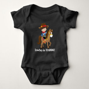 Cowboy in der Ausbildung von Baby Boy Bodysuit Strampler