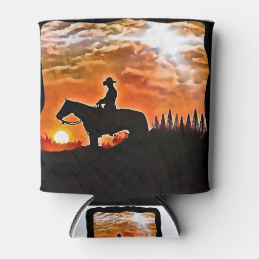 Cowboy in der Sonne Dosenkühler (Vorderseite)