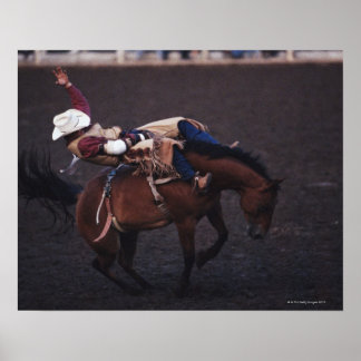 Cowboy in einem Rodeo 2 Poster