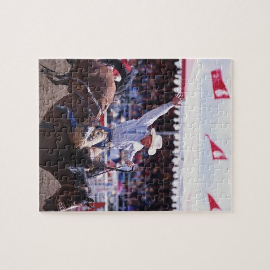 Cowboy in einem Rodeo Puzzle (Horizontal)