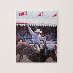 Cowboy in einem Rodeo Puzzle