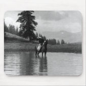 Cowboy in einem Teich Mousepad (Vorne)