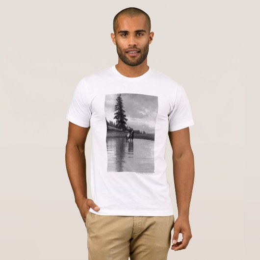 Cowboy in einem Teich T-Shirt (Vorne ganz)