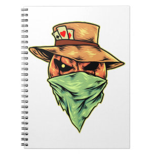 Cowboy in halloween notizblock